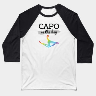 Capo is the Key Colorful Capo Light Theme Baseball T-Shirt